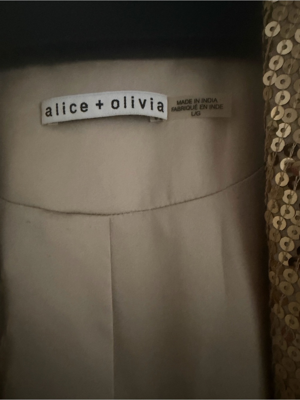 Alice + Olivia Gold Sequin Blazer - Picture 5 of 5